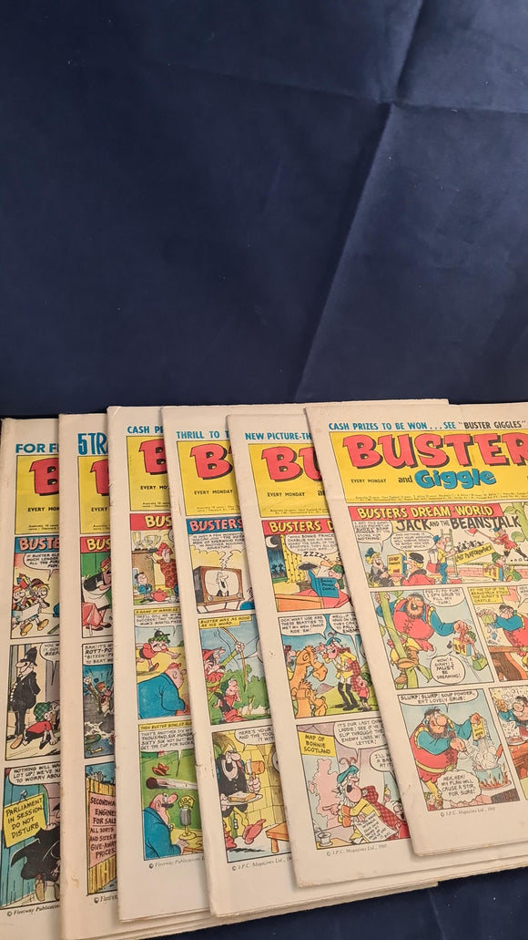 Buster and Giggle Comics 1st February 1969, & three November 1968, Six Issues