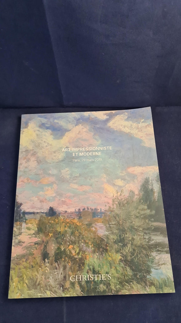 Christie's 29 March 2019, Art Impressioniste et Moderne, Paris