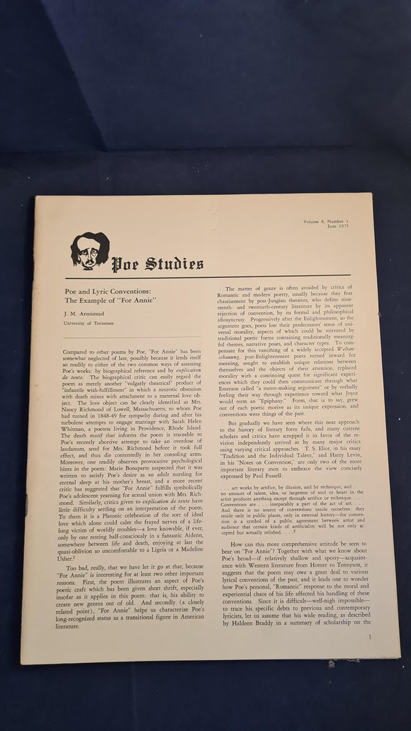 Poe Studies Newsletter Volume 8 Number 2 June 1975