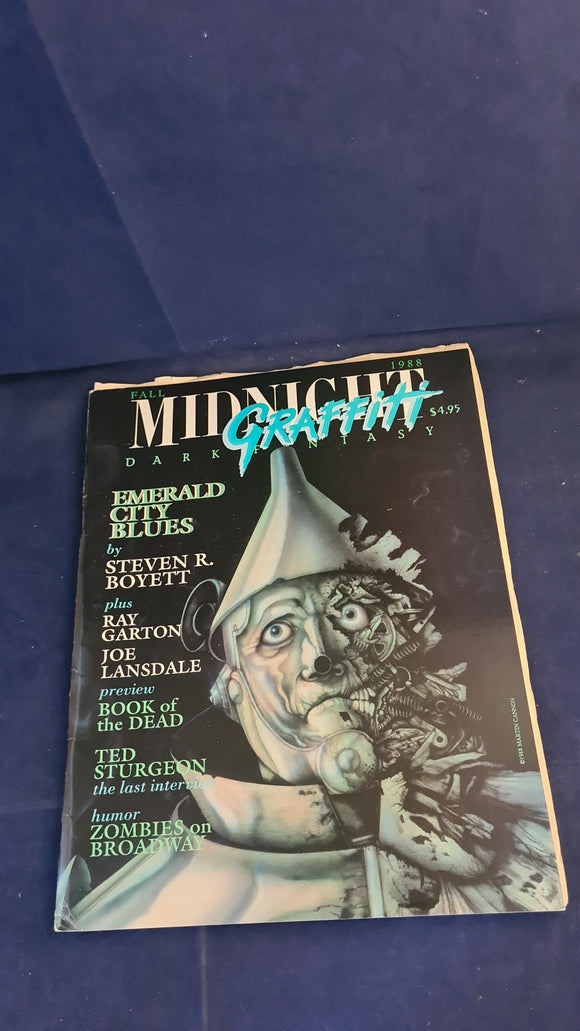 Midnight Graffiti, Dark Fantasy, Number 2, Fall 1988, Editor's Letter