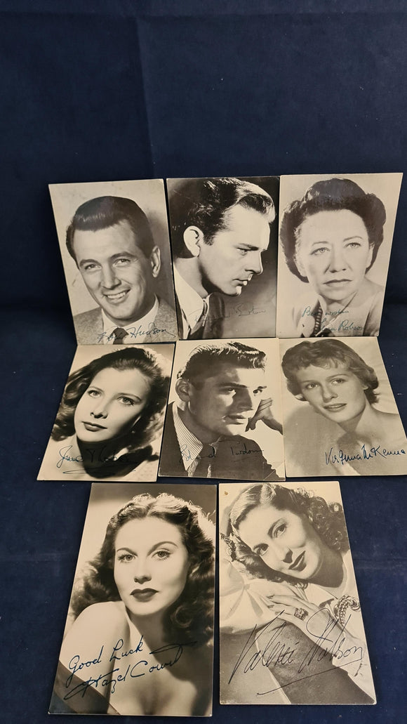 Rock Hudson, Richard Burton, Film Star Autograph Portrait Series, plus 5 Cigarette Cards