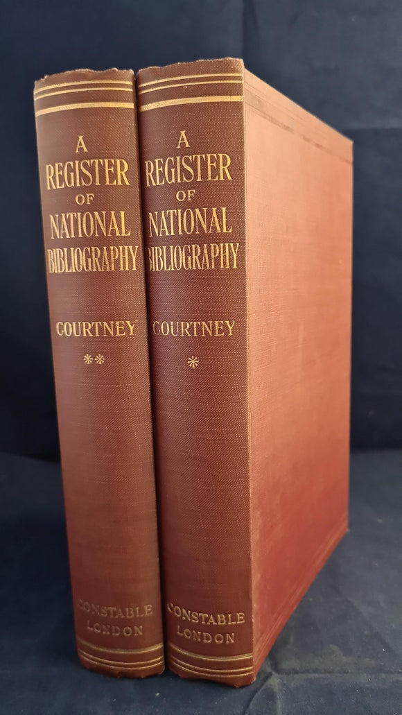William Prideaux Courtney - A Register of National Bibliography, Volume I & II, Constable, 1905