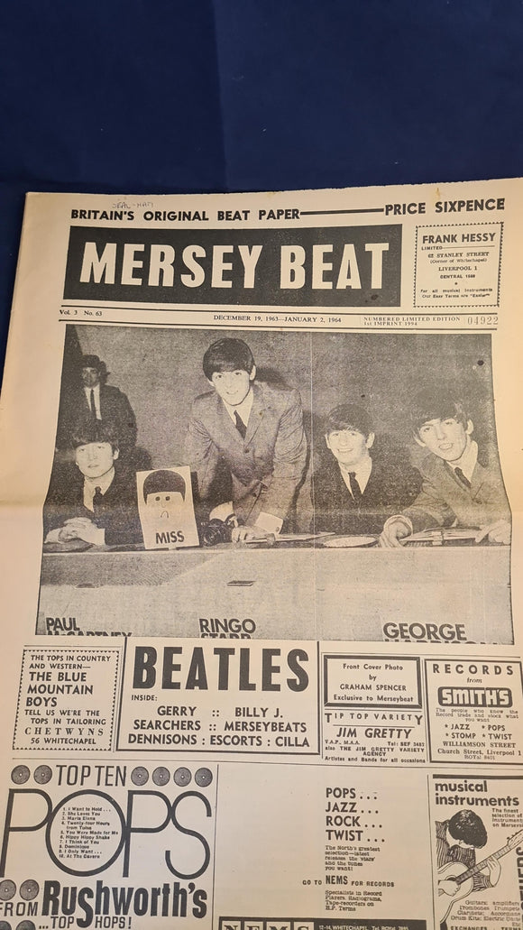 Mersey Beat December 19, 1963-January 2, 1964, The Beatles, Liverbird Greetings, 1994