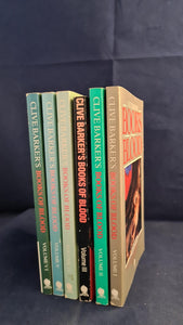 Clive Barker's Books of Blood, Sphere Books, 1984/85, Set of Six paperbacks