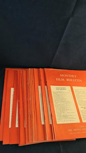 Monthly Film Bulletin Numbers 300-311, Jan-Dec 1959 & Numbers 312-323, 24 copies
