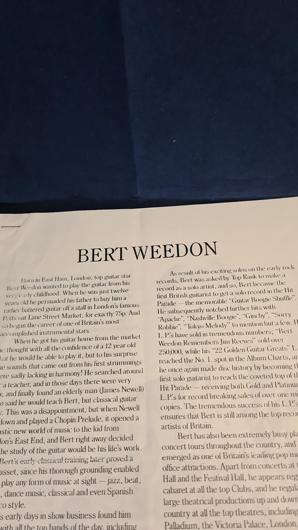 Bert Weedon Signed Letters and biography, 1993