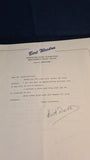 Bert Weedon Signed Letters and biography, 1993