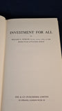 William G Nursaw - Investment For All, Gee & Co. 1971, Inscribed, Signed