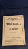 E F Benson - Paying Guests, Tauchnitz Edition, 1929, First Edition Paperbacks