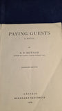 E F Benson - Paying Guests, Tauchnitz Edition, 1929, First Edition Paperbacks