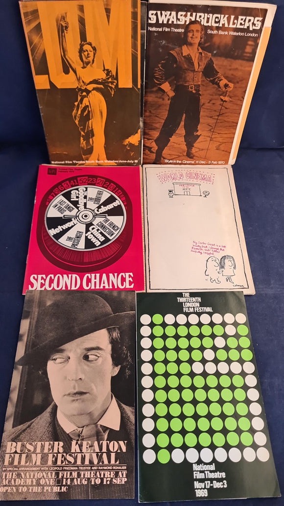 National Film Theatre - Swashbucklers, 1970, Buster Keaton, Japanese Cinema-Hitchcock