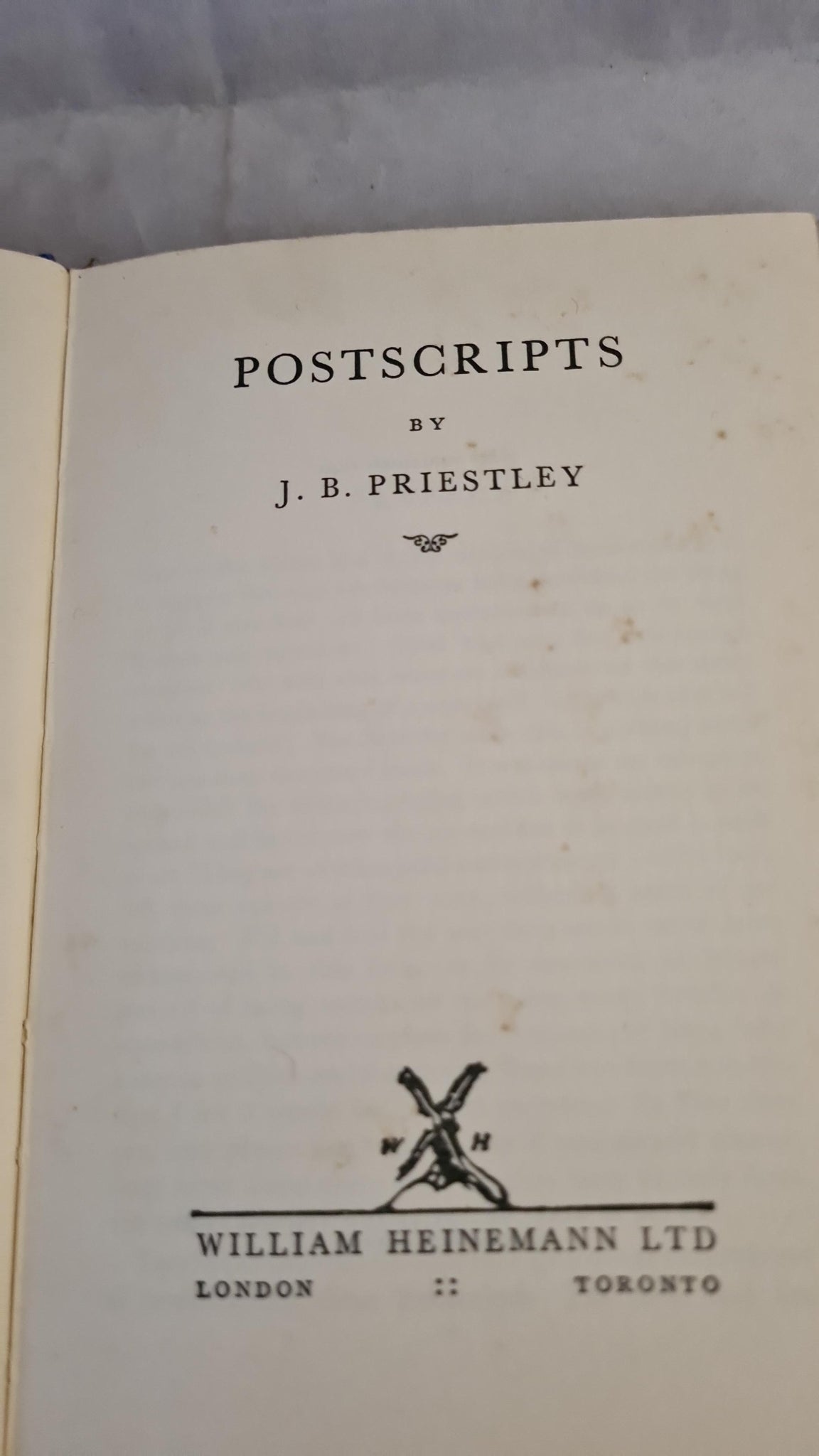 Article Postscripts J B Priestley - Postscripts, William Heinemann, 1940 – Richard Dalby's ...