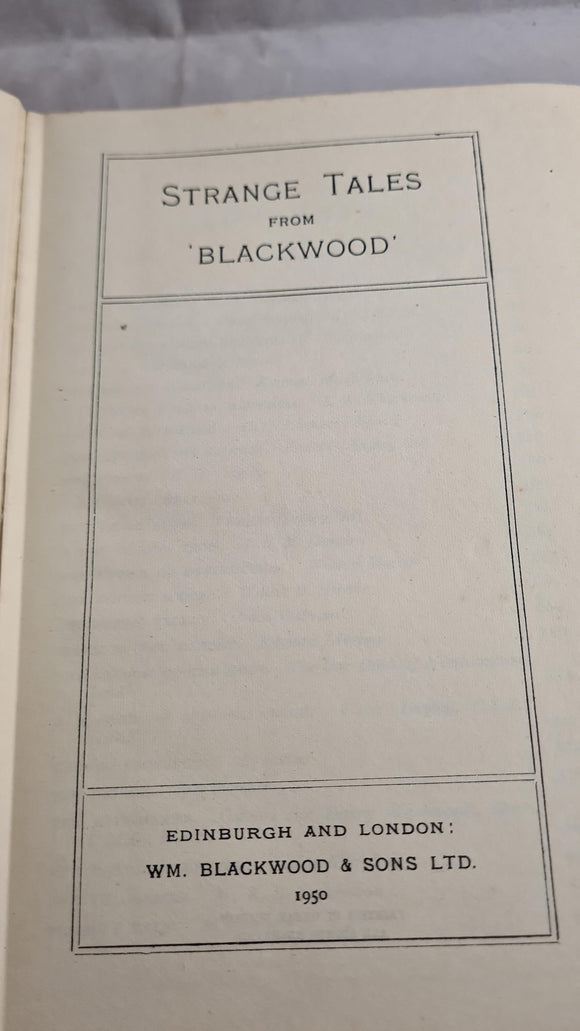 C G Chenevix Trench - Strange Tales from 'Blackwood', WM Blackwood, 1950
