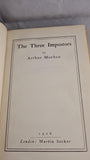 Arthur Machen - The Three Impostors, Martin Secker, 1926