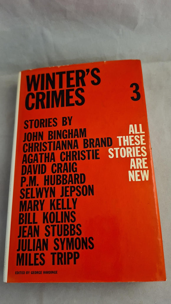 George Hardinge - Winter's Crimes 3, Macmillan, 1971, First Edition, Signed x 4