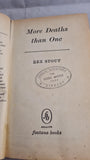 Rex Stout - More Deaths Than One, Fontana Books, 1958