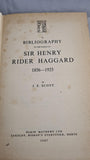J E Scott - A Bibliography of the works of Sir Henry Rider Haggard, Elkin Mathews, 1947, Limited