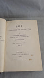 H Rider Haggard - She & Allan's Wife and other tales, (1889) Tauchnitz, 1887 & 1890, 3 in 1 Volume