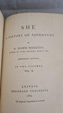 H Rider Haggard - She & Allan's Wife and other tales, (1889) Tauchnitz, 1887 & 1890, 3 in 1 Volume