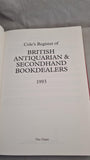 Cole's Register of British Antiquarian & Secondhand Bookdealers, The Clique, 1993