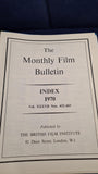 Monthly Film Bulletin Magazines, Jan-Dec 1969, & Jan-Dec 1970, 2 Years