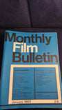 Monthly Film Bulletin Magazines, Jan-Dec 1969, & Jan-Dec 1970, 2 Years