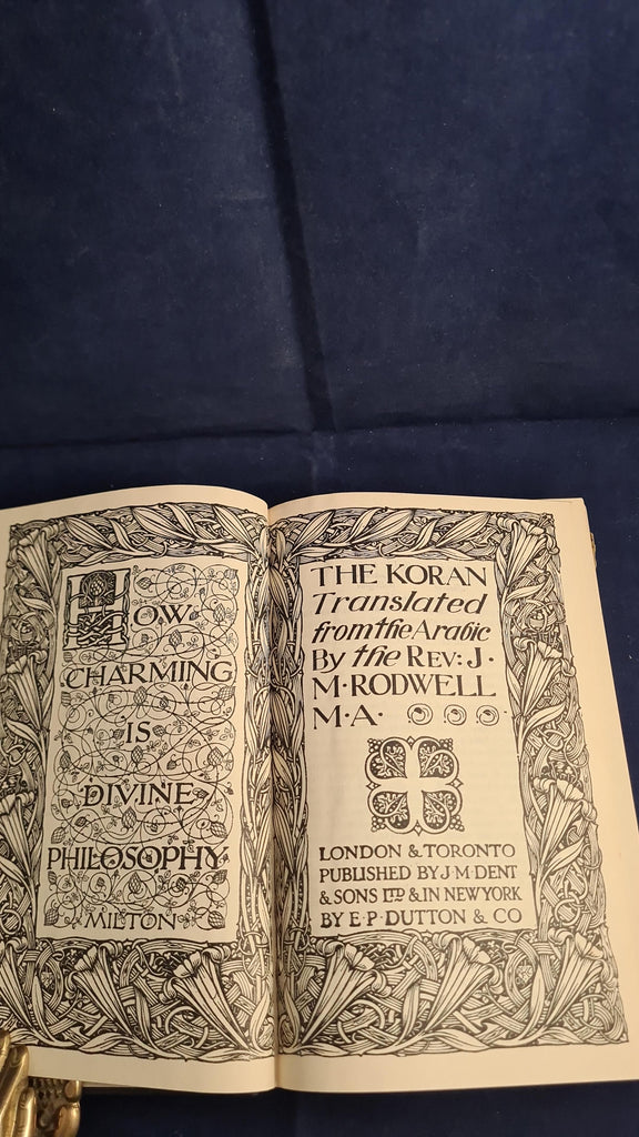 Rev. J M Rodwell - The Koran, Everyman's Library, 1933 – Richard Dalby ...