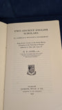 M R James - Two Ancient English Scholars, Jackson, Wylie & Co. 1931, First Edition