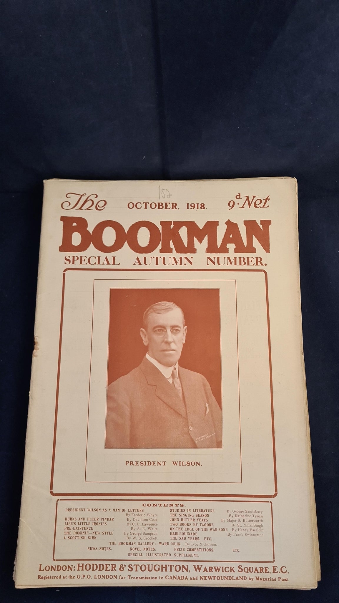 The Bookman Magazine Number 325, October 1918, Hodder & Stoughton ...
