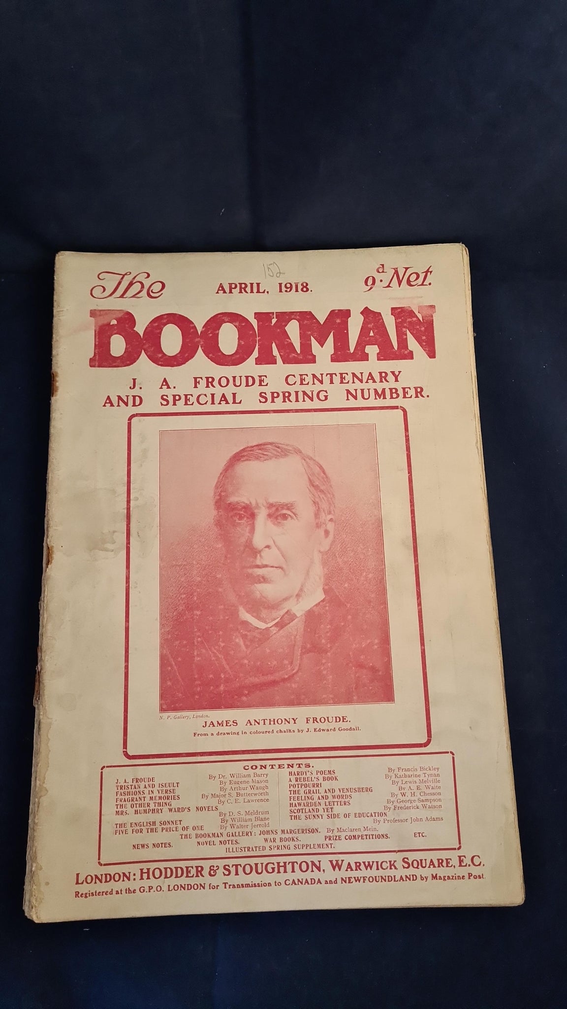 The Bookman Magazine Number 319, April 1918, Hodder & Stoughton ...
