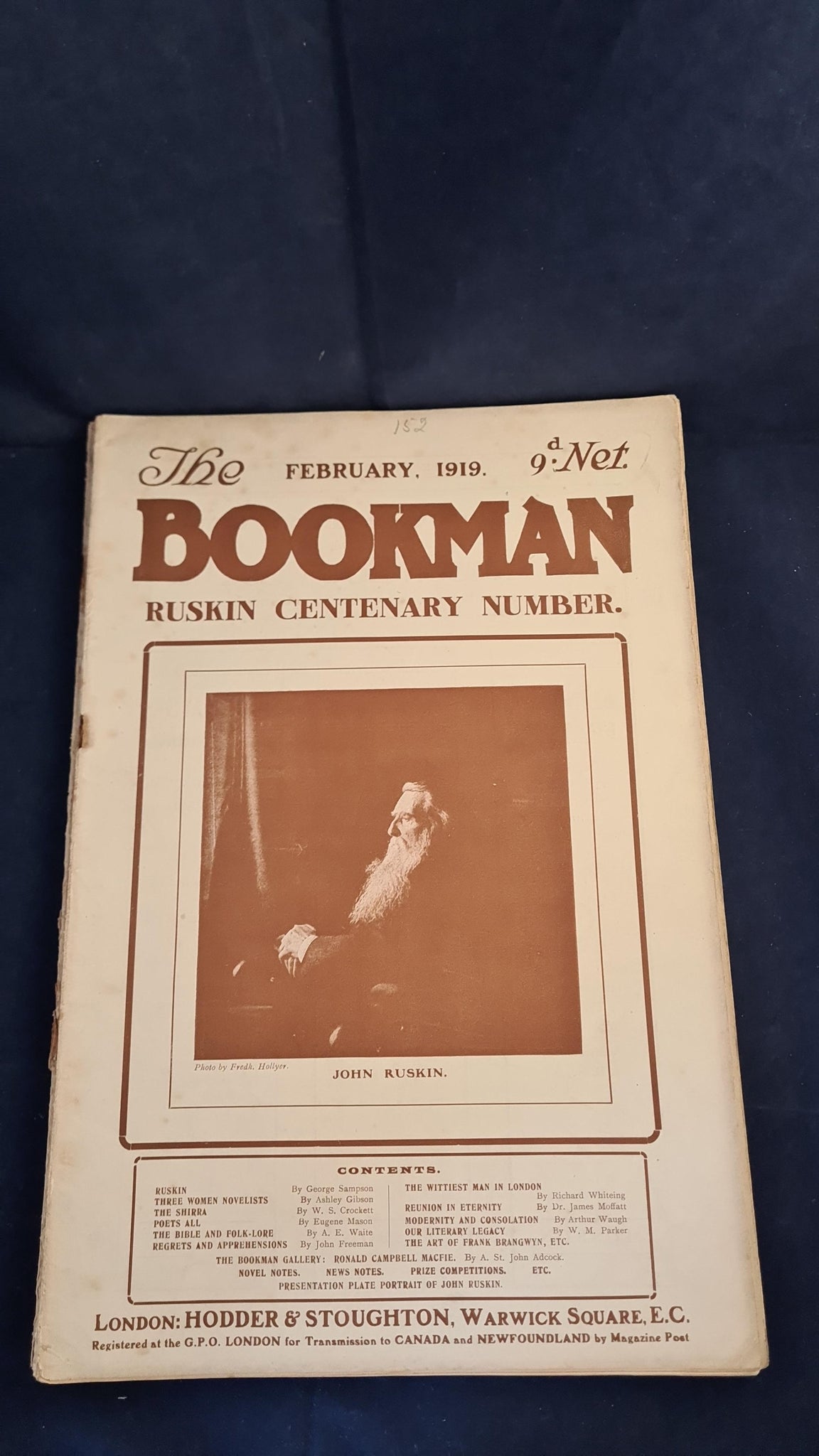The Bookman Magazine Number 329, February 1919, Hodder & Stoughton ...