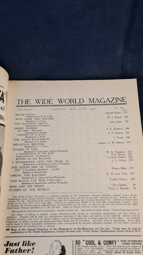 The Wide World Magazine, Volume 81 Number 483 June 1938 – Richard Dalby ...