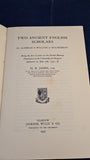 M R James - Two Ancient English Scholars, Jackson, Wylie & Co. 1931, First Edition