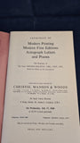 Christie Auctions - Late Thomas Balston, Modern Printing, Modern First Editions, Autograph 1968