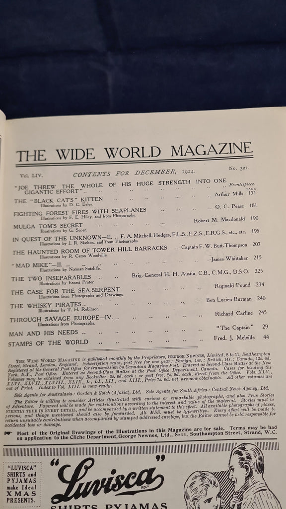 The Wide World Magazine, Volume 54 Number 321 December 1924 – Richard ...