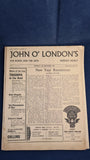 John O'London's Weekly Newspapers x 9, For Books and the Arts, 17 December 1959/60