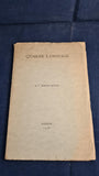 T Edmund Harvey - Quaker Language, Friends Historical Society, 1928