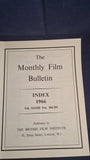 Monthly Film Bulletin Magazines, Jan-Dec 1966, with Index, British Film Institute