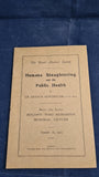 Arthur Newsholme - Humane Slaughtering and the Public Health, October 18, 1923