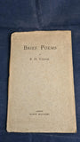 E H Visiak - Brief Poems, Elkin Mathews, 1919