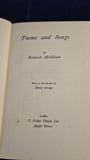Richard Middleton - Poems and Songs, T Fisher Unwin, 1916