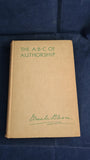 Ursula Bloom - The A B C of Authorship, Blackie & Son, 1938, First Edition, Signed Letter