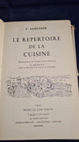 L Saulnier - Le Repertoire De La Cuisine, British De Luxe Edition, 1957