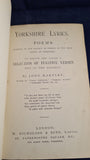 John Hartley - Yorkshire Lyrics, Poems, W Nicholson, 1898