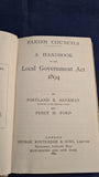 Portland Akerman - Parish Councils, Handbook to the Local Government Act, 1894, George Routledge,