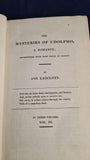 Ann Radcliffe - The Mysteries of Udolpho, Volume I, II & III, A Romance, 1820