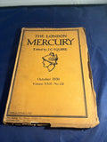 The London Mercury, Volume XXII, No. 132, October 1930, J.C Squire,