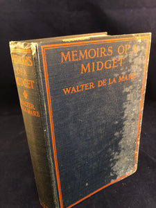 Walter De La Mare, Memoirs of a Midget, Collins 1921, 1st Edition