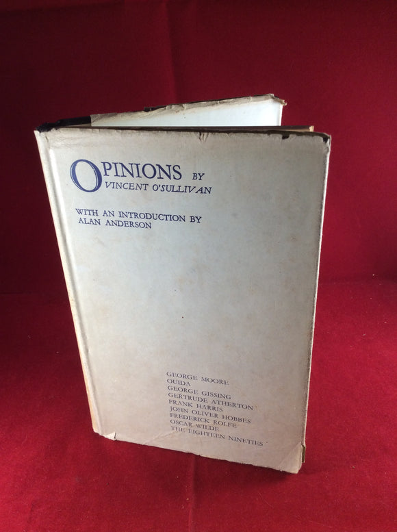 Vincent O' Sullivan, Opinions, Unicorn Press, 1959, First Edition, Signed and Inscribed by editor, Alan Anderson.