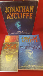 Jonathan Aycliffe - Box Set with Audio Cassette-Vanishment,Whispers In The Dark, Harper Collins, 1993, 1st, Signed
